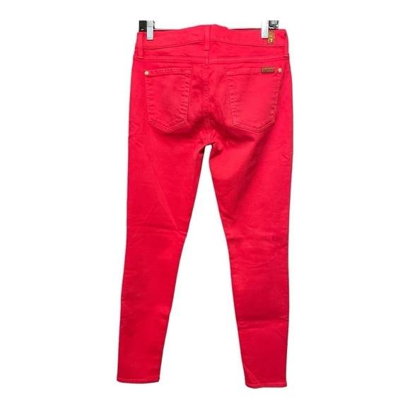 7 for All Mankind Red the skinny jeans size 29 - Picture 4 of 11